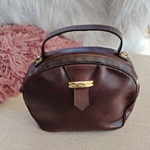 Elegant Brown Leather Handbag